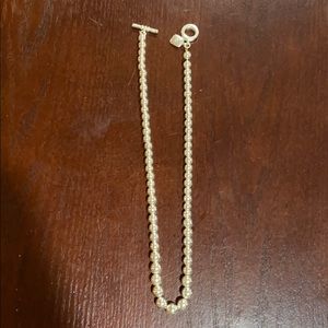 Ralph Lauren Faux Silver Beaded Necklace